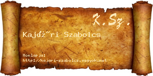 Kajári Szabolcs névjegykártya